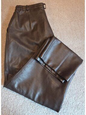 Donna Lepure New York Women's Vintage Leather Pants SZ. 20 "32x29"  Brown